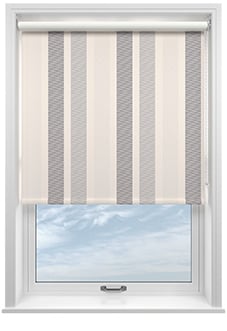 Cowes Stripe (Blackout), Grey Mist - Roller Blind